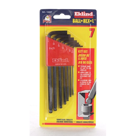 Eklind Hex Key Balldrive 7Pc Sa 13207